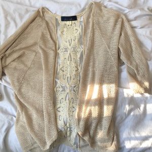 3/4 Sleeve Lace Cardigan